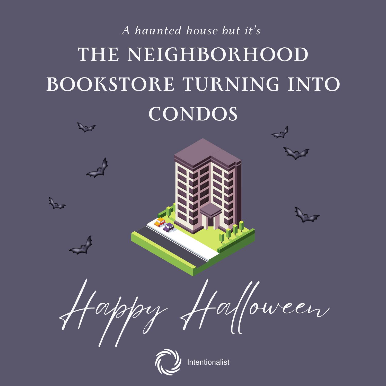 👀 What’s scarier than ghosts? 

A city without local businesses.

Support small, stay spooky, and #SpendLikeItMatters. Happy Halloween from the Intentionalist crew!