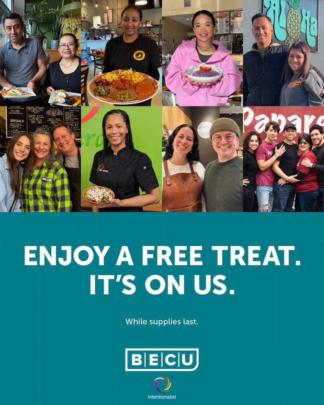 ⭐️ Equity In Action ⭐️

To celebrate Women’s History Month and introduce you to some of our favorite woman-owned spots, we’ve teamed up with @becu to open tabs at 8 small businesses in 5 different cities across the Greater Seattle Area.

🌺 Aloha Coffee Grindz (Lakewood) @aloha_coffeegrindz 

🥞 Enseamada (Everett) @enseamada 

🥗 Garden’s Gourmet (Tacoma) @gardens.gourmet 

🍖 Hole in the Wall Barbeque (Pioneer Square) @holeinthewallbbq 

🥘 Kaffa Coffee & Wine Bar (Rainier Beach) @kaffacoffeeandwinebar 

🇻🇪 Paparepas Venezuelan (Renton) @paparepas.renton 

🕯️ Pumarosa Candles (Downtown Seattle) @pumarosacandles 

🥞 The Block Cafe (Ballard) @blockcafeseattle 

To learn more and enjoy a FREE treat:

1️⃣ Sign in or sign up for an Intentionalist account

2️⃣ Visit the BECU Equity in Action landing page (via the link in @intentionalist_’s bio) and select the participating business that you’re visiting

3️⃣ When you’re ready to check out, select the “Get A Code” button, and show the generated QR code to redeem your free treat

❤️ Please consider ordering additional items and tip generously if you’re able.

Note: FREE treats are available on a first-come, first-serve basis. Receiving a code is not a guarantee that there are still funds remaining on the tab. Please be kind!

#SpendLikeItMatters #BeIntentional #seattlesmallbusiness #seattlefoodie