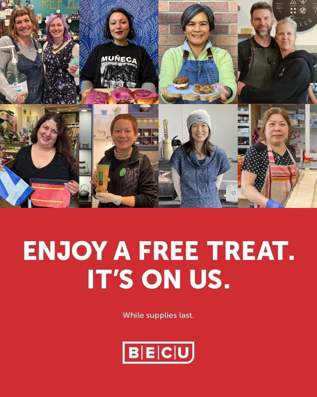 🌍 Equity In Action 🌎
To celebrate Earth Month and introduce you to some of our favorite eco-friendly stores and cafes, we’ve teamed up with @becu to open tabs at 8 small businesses in 4 different cities across the Greater Seattle Area.
🧴 Ravenna Refills (Seattle) @ravennarefills
🥧 Pan de La Selva (Seattle) @pandelaselva_
🍪 Askatu Bakery (Seattle) @askatubakery
☕ SKOG Haus Coffee (Mountlake Terrace) @skoghaus
👝 Retail Therapy (Seattle) @retailtherapysea
🫖 Young Tea (Bellevue) @youngteausa
🥪 Three Cats Coffee (Woodinville) @threecatscoffee.us
🌱 Spring Roll House & Deli (Seattle) @springrollhousedeli
To learn more and enjoy a FREE treat:
1️⃣ Sign in or sign up for an Intentionalist account
2️⃣ Visit the BECU Equity in Action landing page (via the link in @intentionalist_’s bio) and select the participating business that you’re visiting
3️⃣ When you’re ready to check out, select the “Get A Code” button, and show the generated QR code to redeem your free treat
📣 Please consider ordering additional items and tip generously if you’re able
Note: FREE treats are available on a first-come, first-serve basis. Receiving a code is not a guarantee that there are still funds remaining on the tab. Please be kind!
#SpendLikeItMatters #BeIntentional #seattlesmallbusiness #seattlefoodie