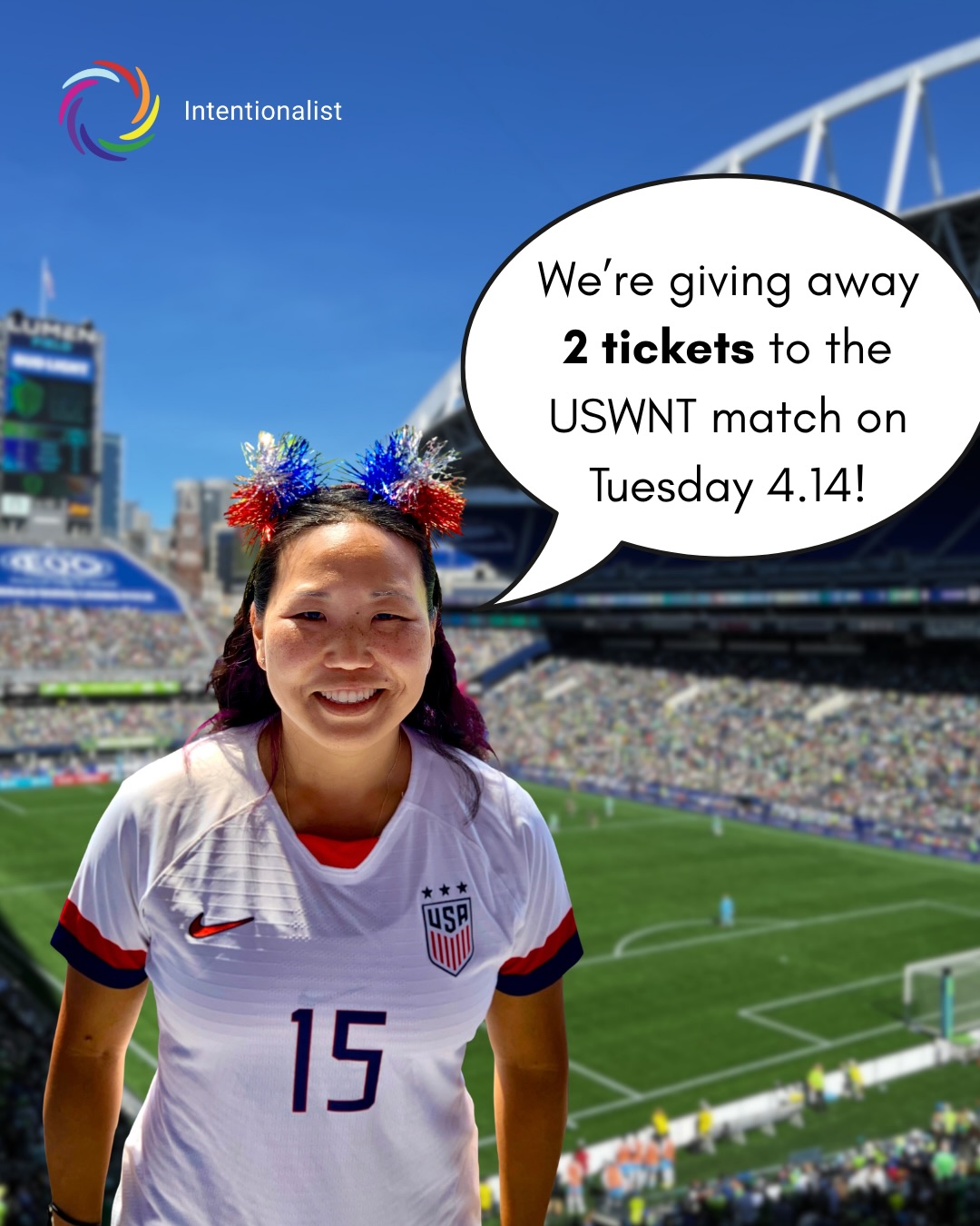 POV: You are a superfan of small businesses and women’s soccer... 👇

We’re giving away TWO club level tickets to the U.S. Women’s National Soccer Team match on Tuesday, April 14th ⚽‼️

Here’s how to win:
📰 Sign up for our newsletter (link in bio)
🗣️ Comment on this post and tag someone you’d bring with you (more tags = more chances to win)
🏆 You’re entered to win

If you already get our newsletter but still want a chance to win, comment below.

Go, fight, WIN!

#spendlikeitmatters #beintentional #uswnt