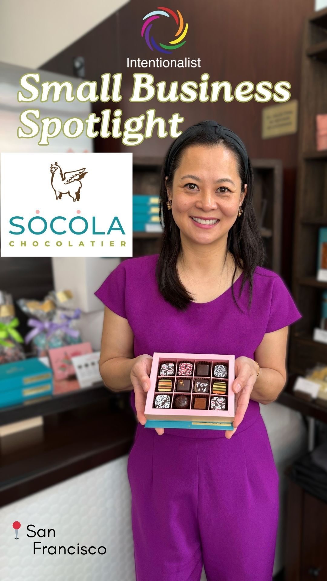 @socolachocs began 25 years ago - 2 sisters with a dream of sharing their Vietnamese heritage through chocolate 🍫 

Thanks to Wendy for taking the time to share the story behind Sôcôla.

We recommend… Well, everything! That said, definitely check out the Little Saigon Box: A four course meal showcasing Vietnamese flavors.

Fun Fact: Sôcôla co-founder @susanlieu is a Seattle-based storyteller, activist & author!

#spendlikeitmatters #smallbusinesseveryday #veryasian