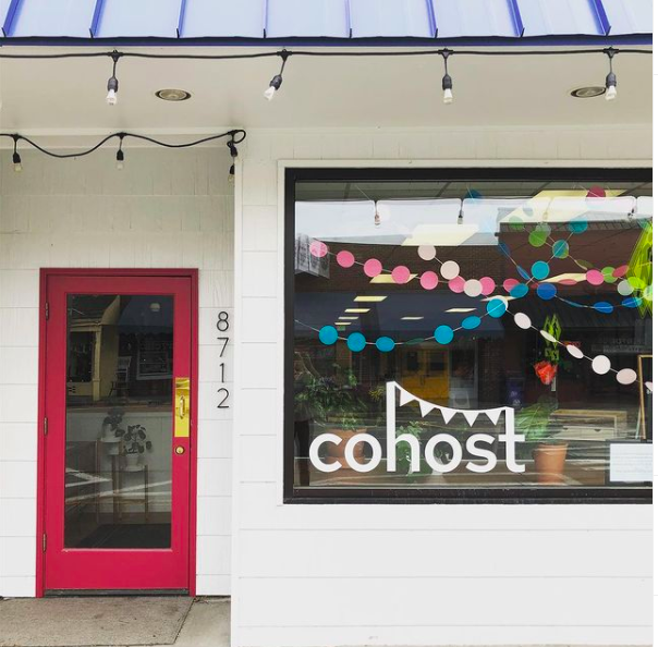 Storefront for Cohost, which has streamers in the window