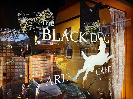 Black Dog Arts Cafe window