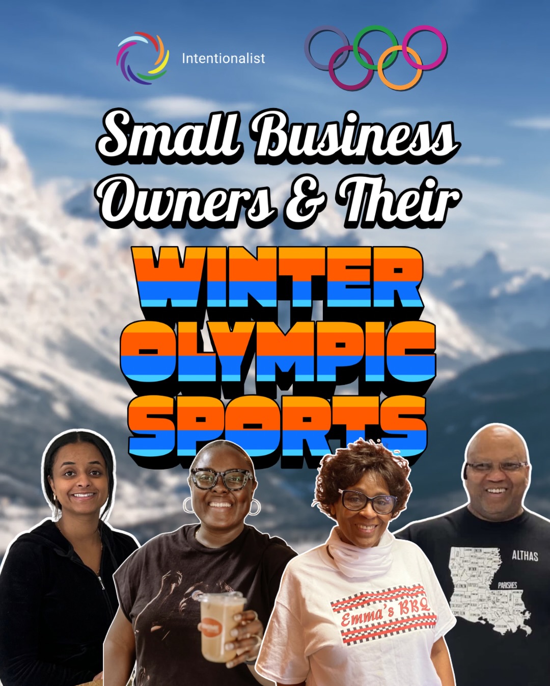 In celebration of Black History Month and the 2026 Winter Olympics, we asked small business owners which sport they would compete in if they had to leave for Cortina d’Ampezzo tomorrow.

Meet your newest Team USA athletes ⬇️

❄️ Tess Thomas, owner of Emma’s BBQ, is looking forward to going FAST in the women’s downhill ski race ⛷️

❄️ Michelle Dean, owner of Bonhomie Coffee Bar, is coming in hot to the Italian ice as the newest addition to Team USA’s figure skating team ⛸️

❄️ Reginald Robinson, owner of Altha’s Louisiana Cajun and Deli, can’t wait to dive head first into the Olympics and compete in the skeleton race 🩻

❄️ Feaven Berhe, owner of Hagosa’s House, will be absolutely killing it as a super qualified bobsled athlete 🛷

#SpendLikeItMatters #BeIntentional #seattlesmallbusiness #olympicspirit #cortina2026