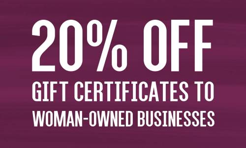 Discount on Gift Cards from Woman-Owned Businesses
