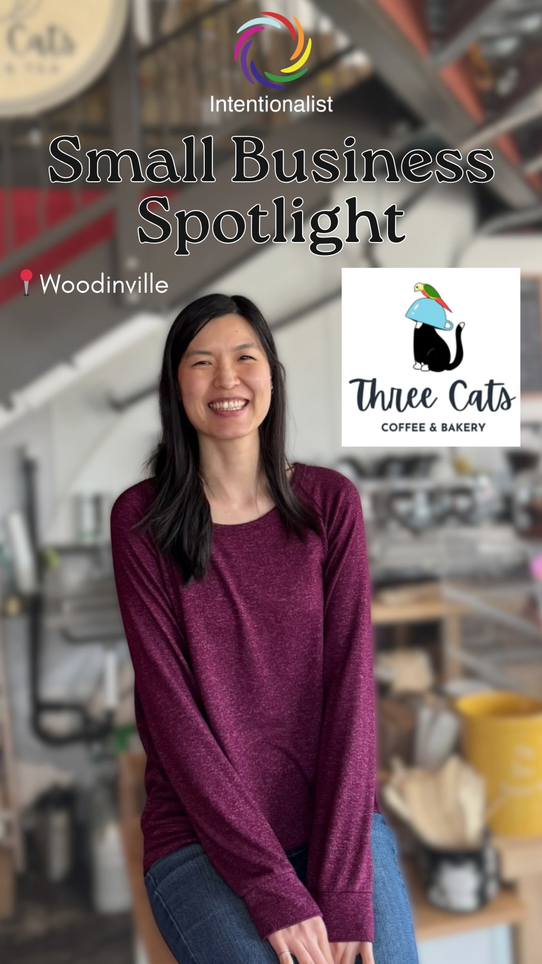 ☕ Three Cats Coffee is a 100% vegan coffee shop tucked inside Woodinville Bodega, and it was born out of a simple problem: a lack of vegan options in coffee shops. We sat down with Shannon to hear how a layoff, an open side door, and a love of cats turned into one of Woodinville’s most welcoming community spots. Read the blog (linked in @intentionalist_’s bio) to learn more about:

😺 The accidental litter of kittens that inspired the name and the whole philosophy behind the shop
🩷 The teriyaki latte, the pink matcha, and the baked goods Shannon swears every first-timer should try
🌍 How Shannon thinks about being vegan-friendly without ever making anyone feel weird about it

You can find Three Cats Coffee inside the Woodinville Bodega!

#spendlikeitmatters #beintentional #seattlecoffee