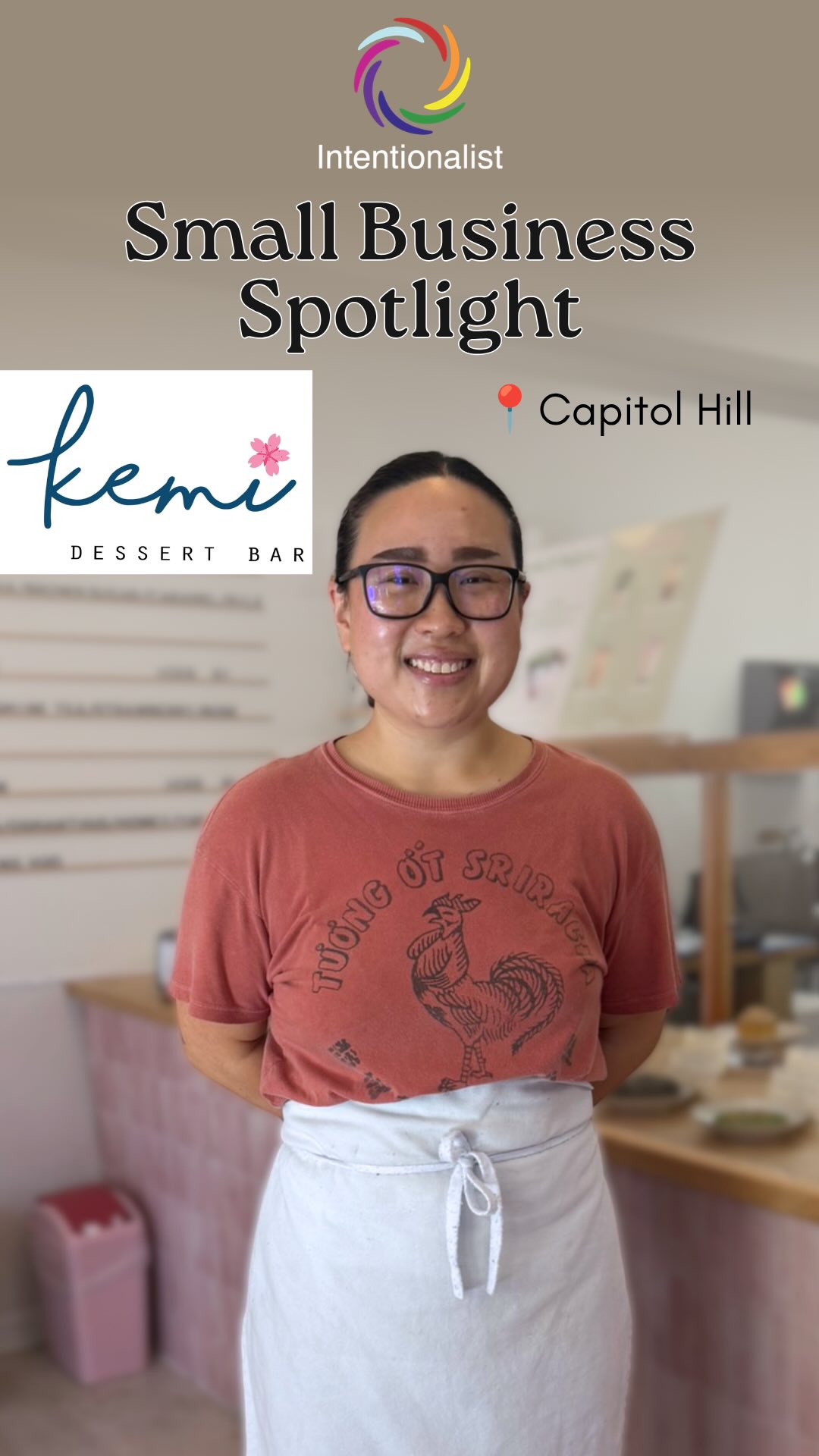 Kemi Dessert Bar is celebrating 1 year of serving up Asian American desserts on Capitol Hill 🥳

We talked with Kemi’s owner Kelly to hear how she’s merging her Chinese and American heritage into some of the most creative and delightful desserts in Seattle. We talked about:

🥭 Her personal fav: The Mango Sticky Rice Rice Krispie treat that is literally a Thai restaurant classic in handheld form
🍰 The rotating cheesecakes and cake cups you need to check Instagram for before they’re gone
🍒 The drink menu that some people sleep on

🗺️ Find Kelly and the Kemi crew at 1828 12th Ave on Capitol Hill!

#spendlikeitmatters #beintentional #seattlesmallbusiness #capitolhillseattle #seattledessert