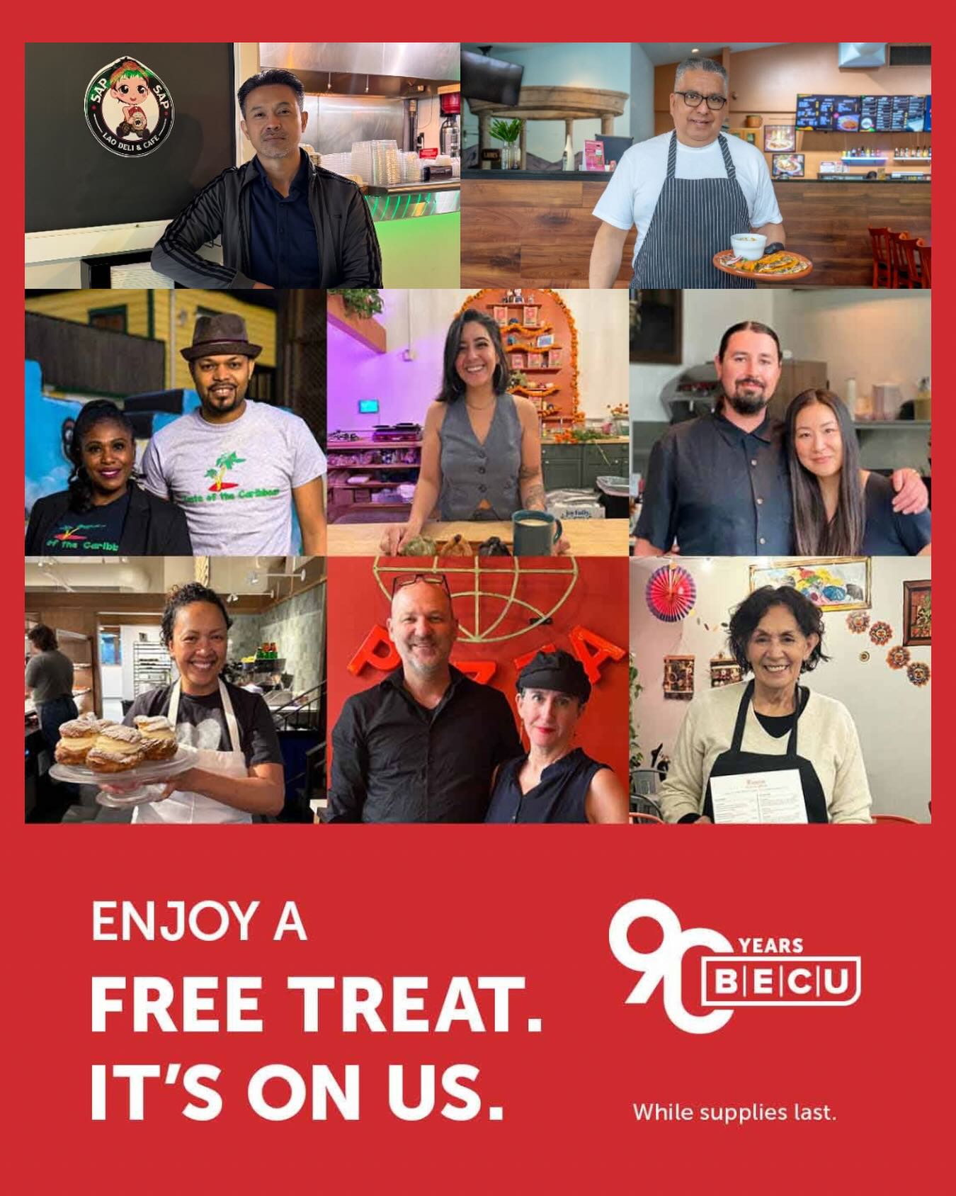⭐️ Equity In Action ⭐️

To celebrate 90 years of the credit union, we’ve teamed up with @becu to open tabs at 8 small businesses in the Greater Seattle area!

- @cafe.calaveras (Yesler Terrace)
- @cloudycafeseattle (Ballard)
- @tenochmexicangrill (Beacon Hill)
- @offtherez (U District)
- @birrieriagrumpys (Tukwila)
- @sapsap.deli (White Center)
- @tasteofthecaribbean (Central District)
- @worldpizza (Chinatown-ID)

To learn more and enjoy a FREE treat:

1️⃣ Go to the BECU Equity In Action page on Intentionalist.com (via the link in @intentionalist_’s bio) and click on the business listing

2️⃣ Click on “Get A Code”

3️⃣ Show the QR code to the cashier to enjoy a FREE treat until the tab runs out

4️⃣ Please consider ordering additional items and tip generously if you’re able

Note: FREE treats are available on a first-come, first-serve basis. Receiving a code is not a guarantee that there are still funds remaining on the tab.

#SpendLikeItMatters #BeIntentional #seattlesmallbusiness #seattlefoodie