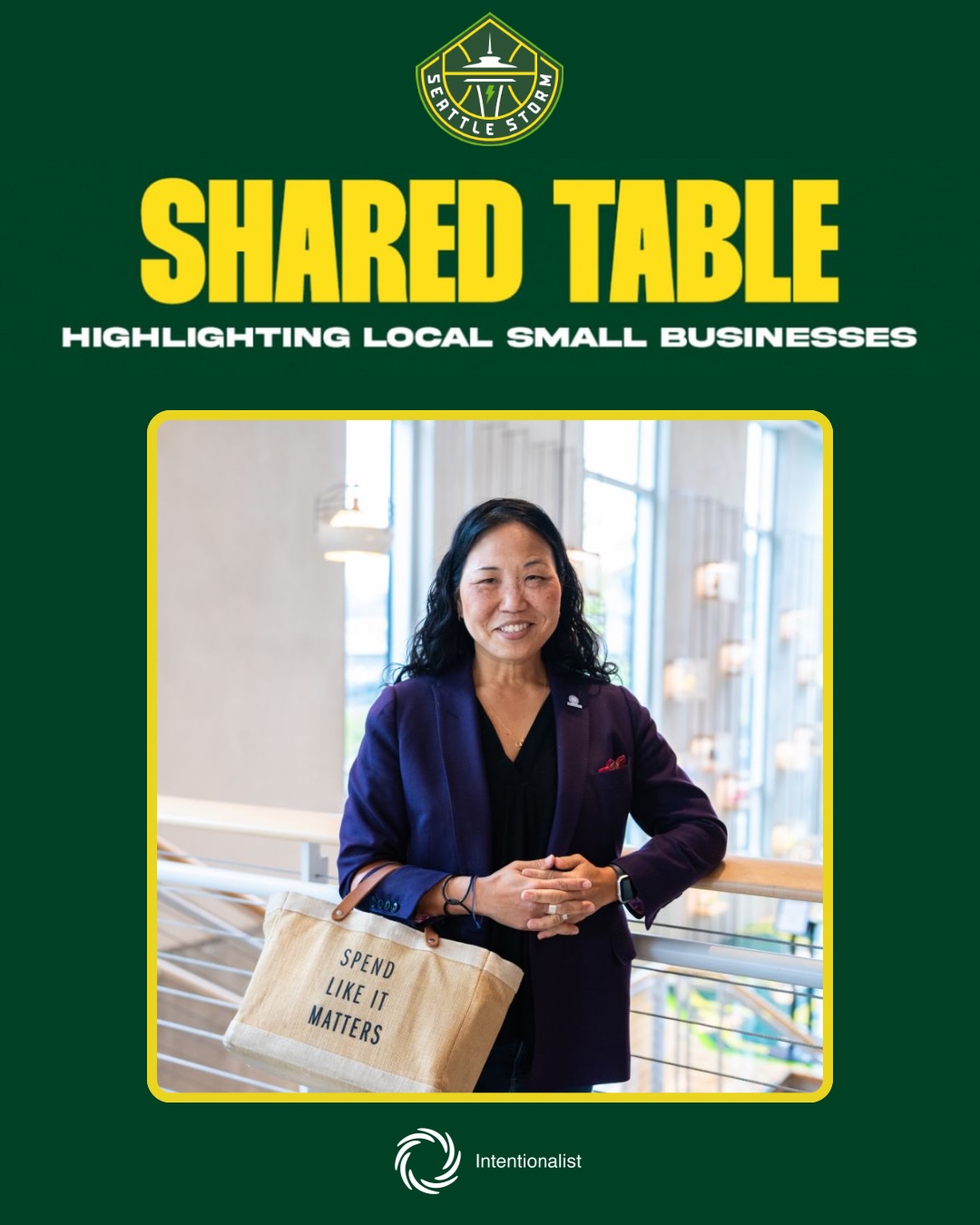 The @seattlestorm welcomed Laura Clise, founder and CEO of Intentionalist, for their Force4Change April Shared Table discussion 🌷🏀

We welcome you to check out the link in our bio to read Laura’s reflections on being a woman-owned small business, what uplifting other small businesses means to her, and actionable and quick ways our community can get involved ❤️

#SpendLikeItMatters #WomanOwned #SmallBusinessEveryday