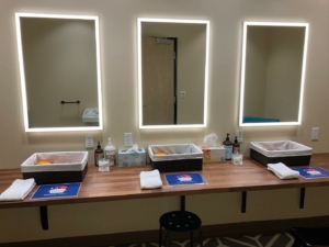 The get ready room at Float North