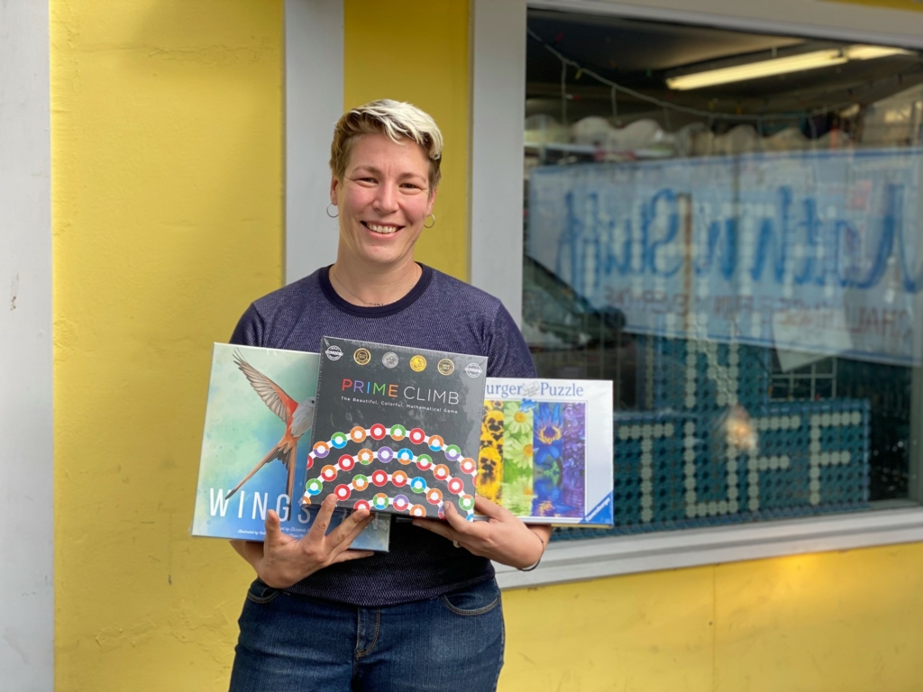 Mikaela Wingard-Phillips, co-owner of Math 'n' Stuff - a LGBTQ-owned business in Seattle