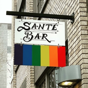 Sign outside of Santé Bar