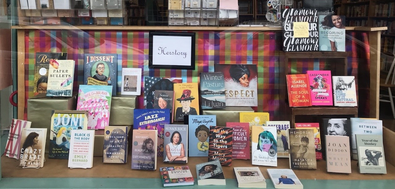 A display at Broadway Books