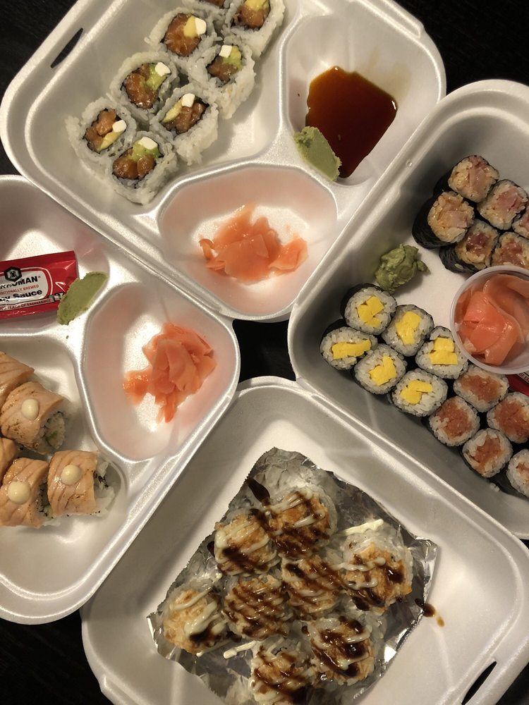 rolls and rolls + sushi dishes