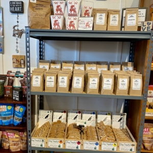 Dog treats for purchase inside store