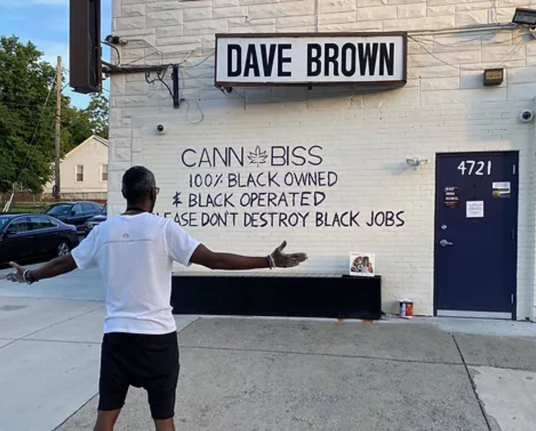 The owner standing outside Cannabliss