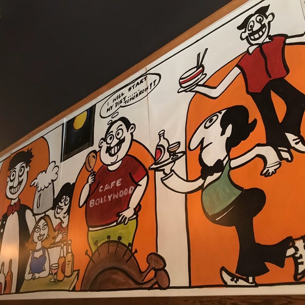 Mural inside restaurant