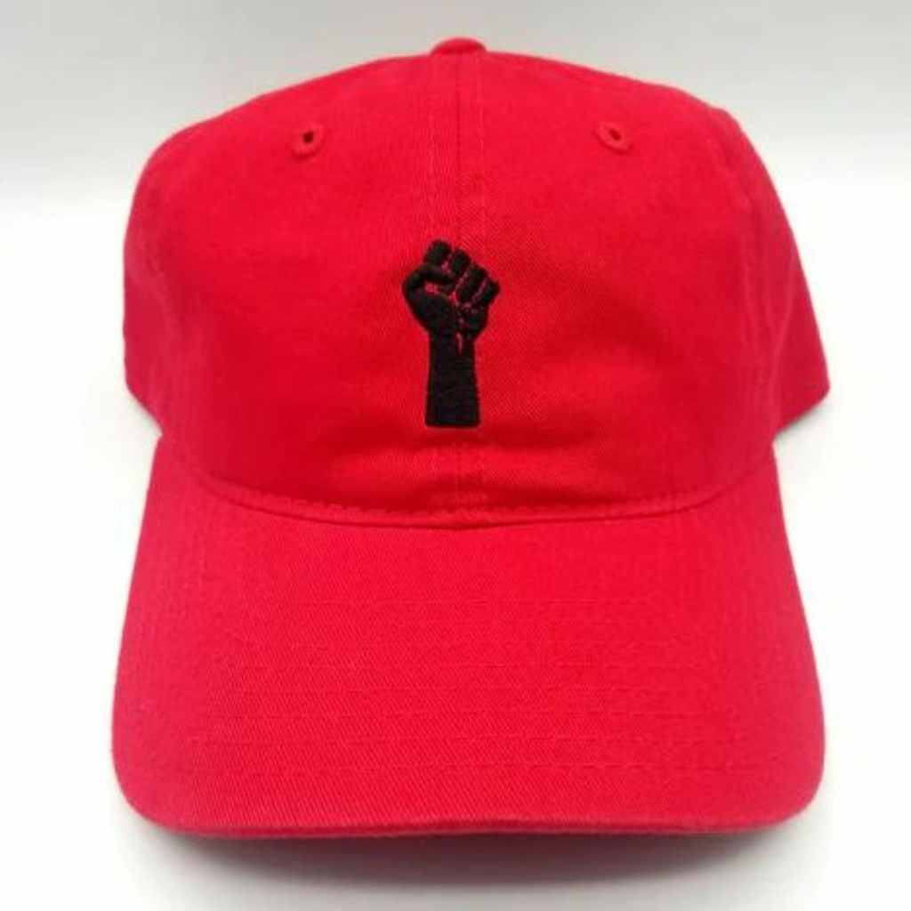 Gift Guide for Activists - Red Black Fist Dad Hat