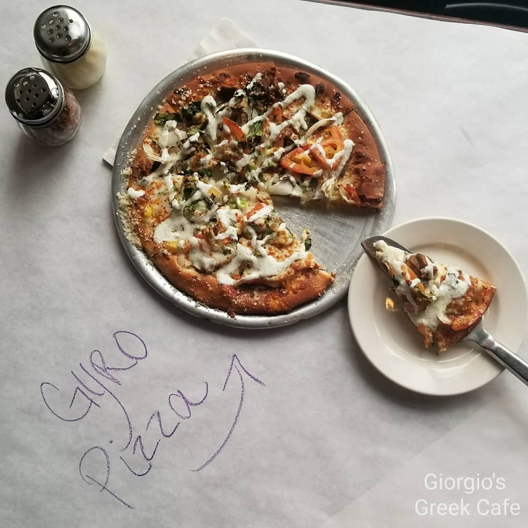 Giorgio's Greek Cafe gyro pizza
